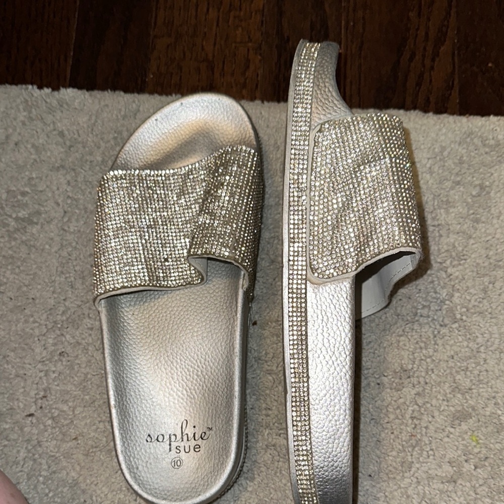 Sophie Rue Silver Crystal Sandals